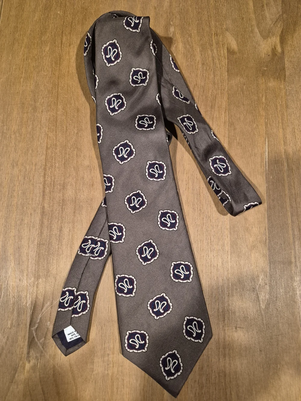 Men's Brown Medallion Silk Tie